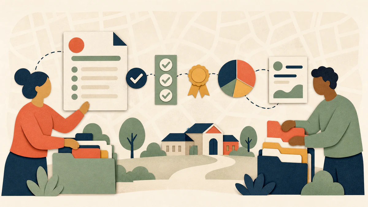 A nonprofit team organizing applications, reviews, awards, budgets, and reports
